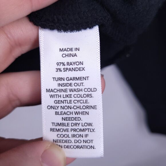 Haribo Sweatshirt Womens Large Black Cropped Fleece V Neck - Picture 10 of 11